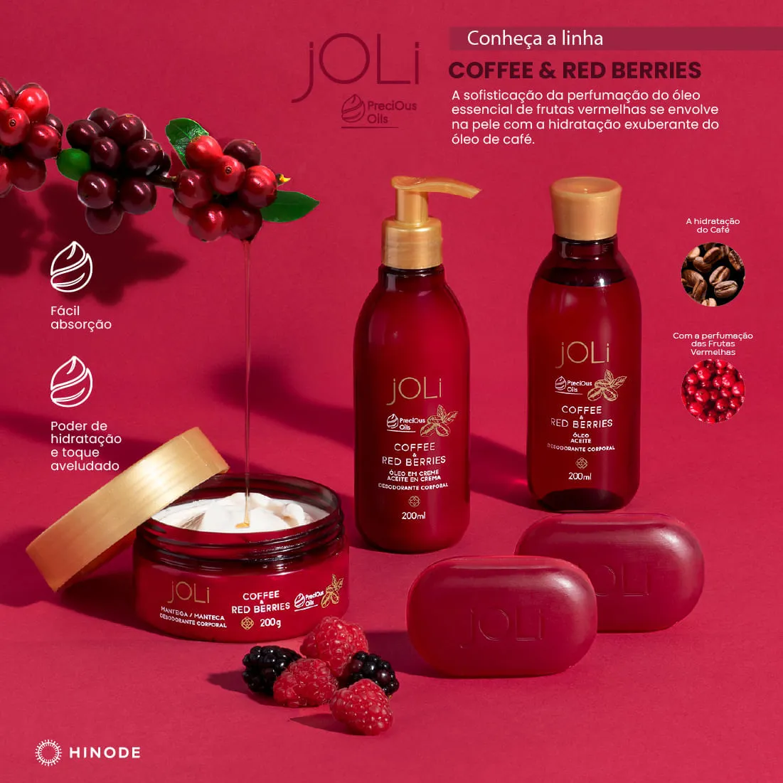 Imagem 6 de Óleo Desodorante Corporal Joli Café e Frutas Vermelhas 200ml