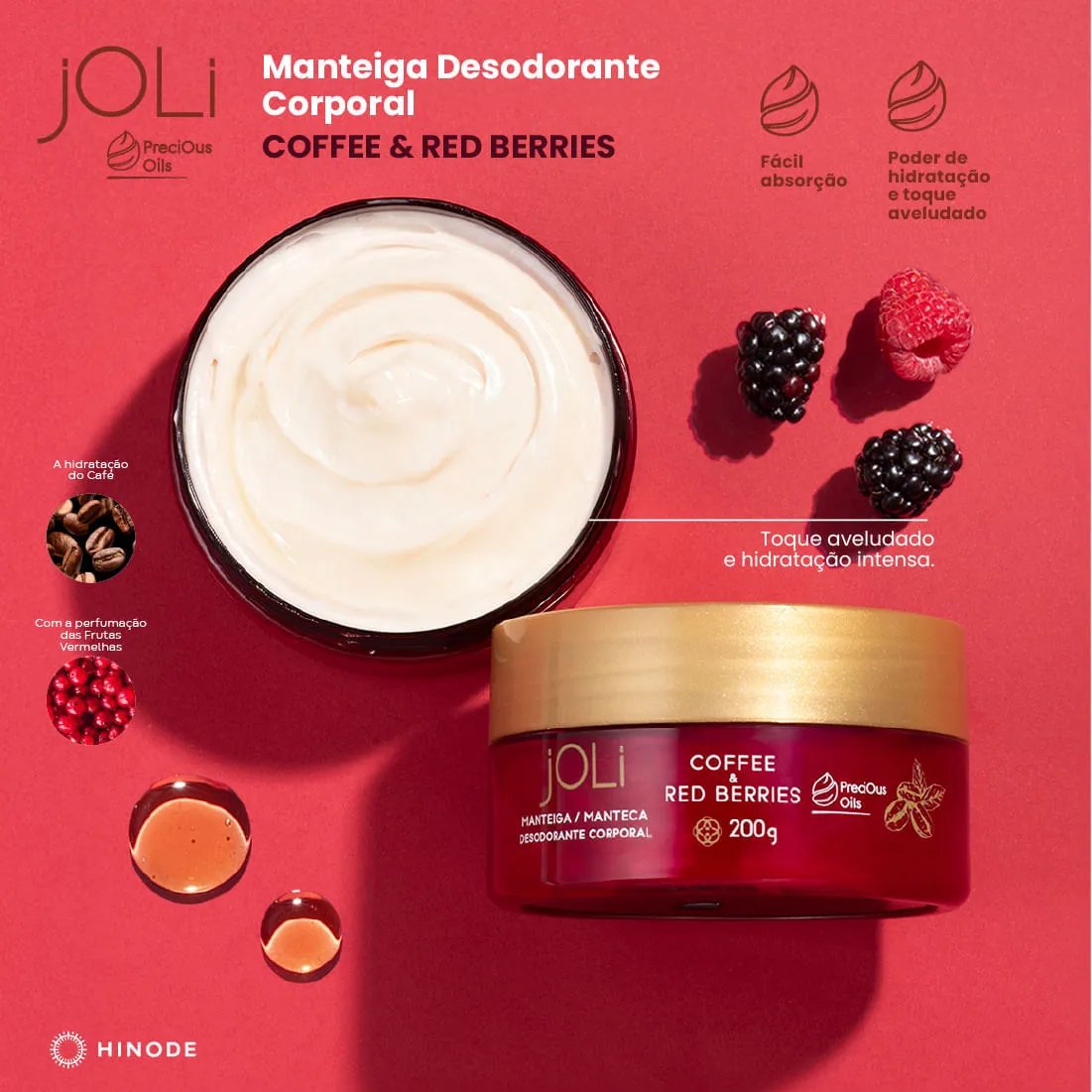 Imagem 3 de Manteiga Corporal Joli Café e Frutas Vermelhas 200ml
