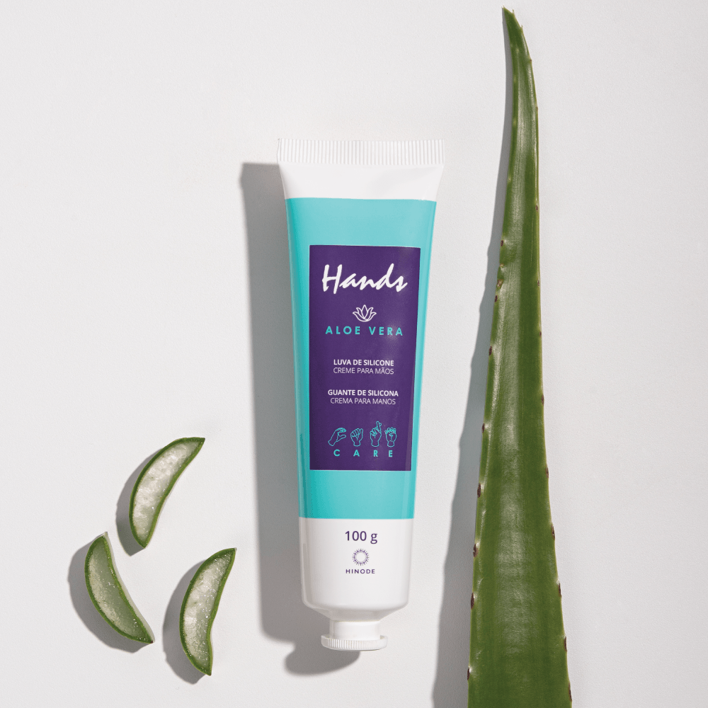Imagem 4 de Kit 2 Luvas De Silicone Hands Aloe Vera + Romã