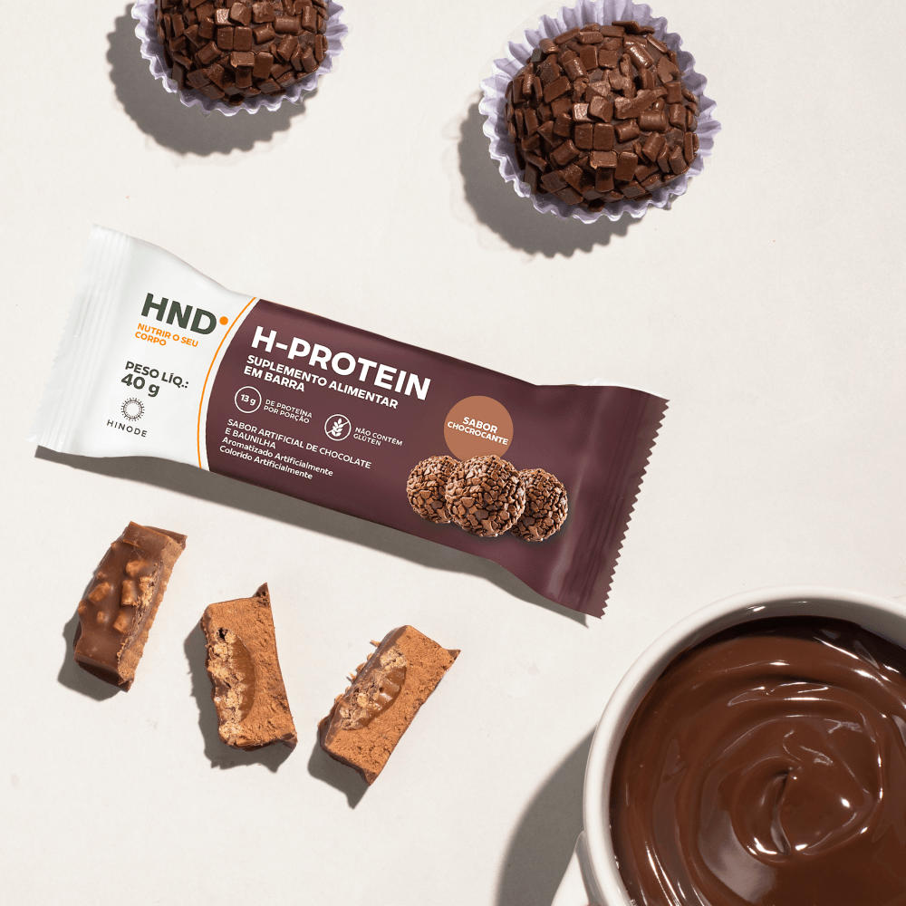 Imagem 8 de H- Protein Suplemento Alimentar em barra Sabor Chocrocante HND 40g