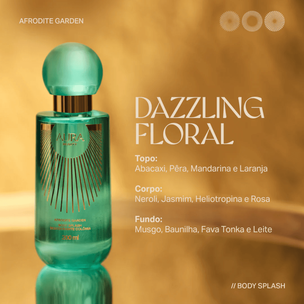 Imagem 3 de Body Splash Afrodite Garden AURA Beauty by Jade Picon 200ml