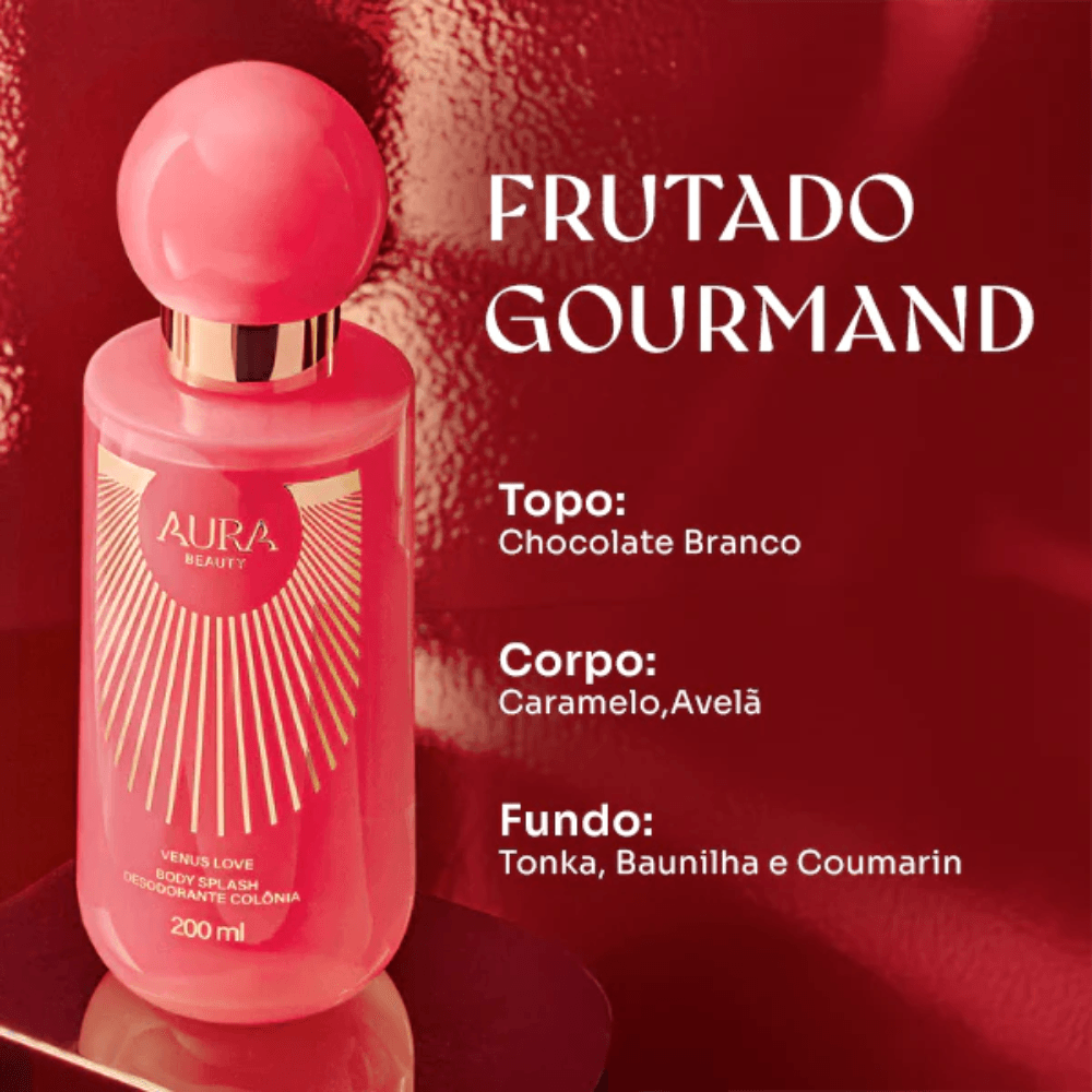 Imagem 2 de Body Splash Venus Love AURA Beauty by Jade Picon 200ml