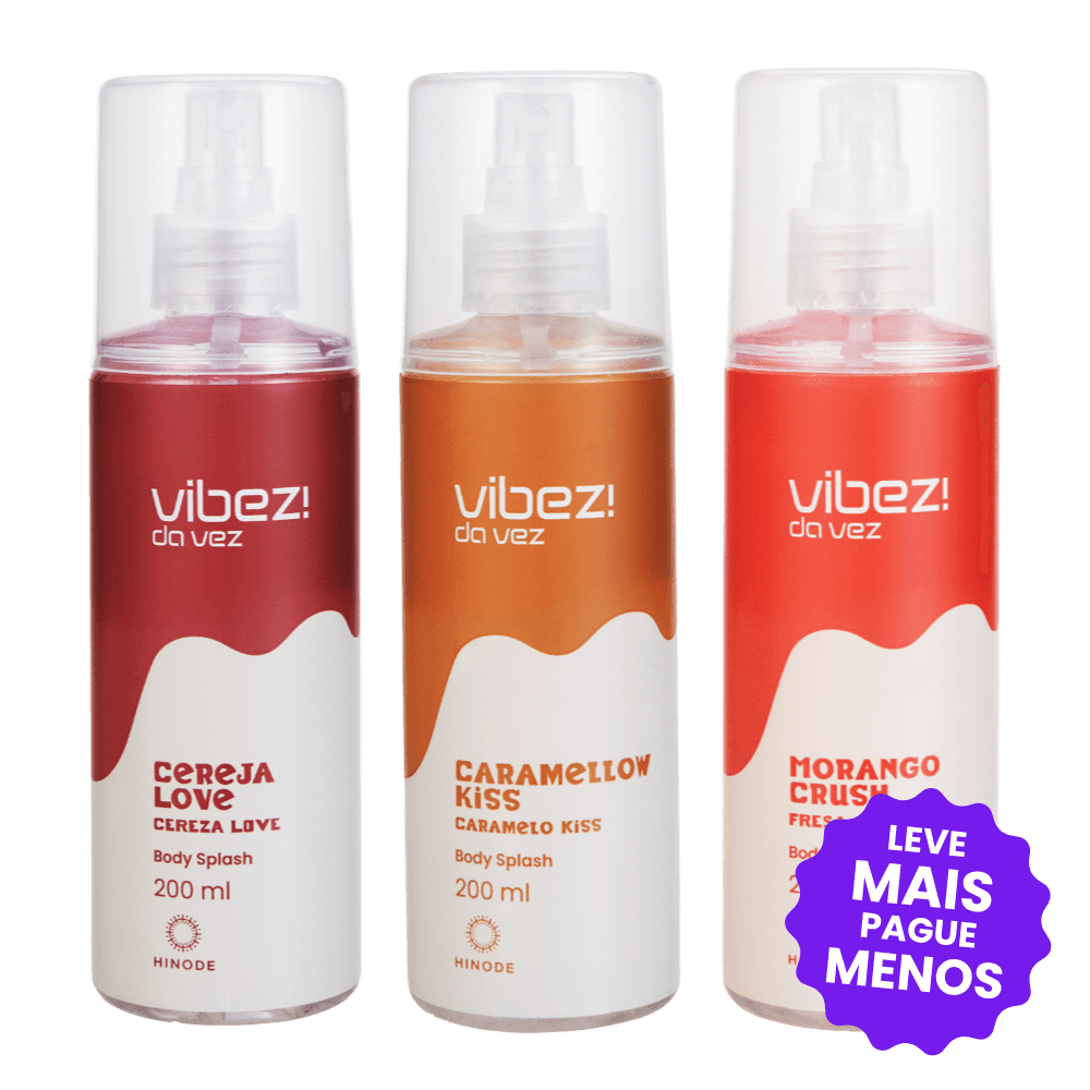 Kit 3 Body Splash Vibez da Vez! 200ml