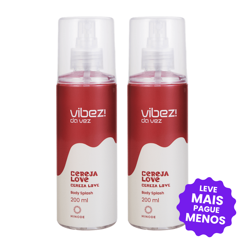 Kit 2 Body Splash Vibez da Vez! Cereja Love