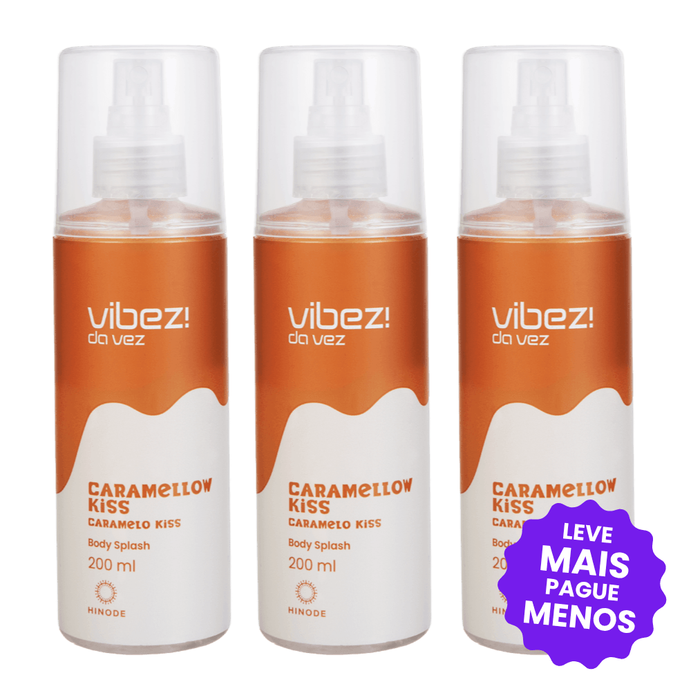 Kit 3 Body Splash Vibez da Vez! Caramellow Kiss