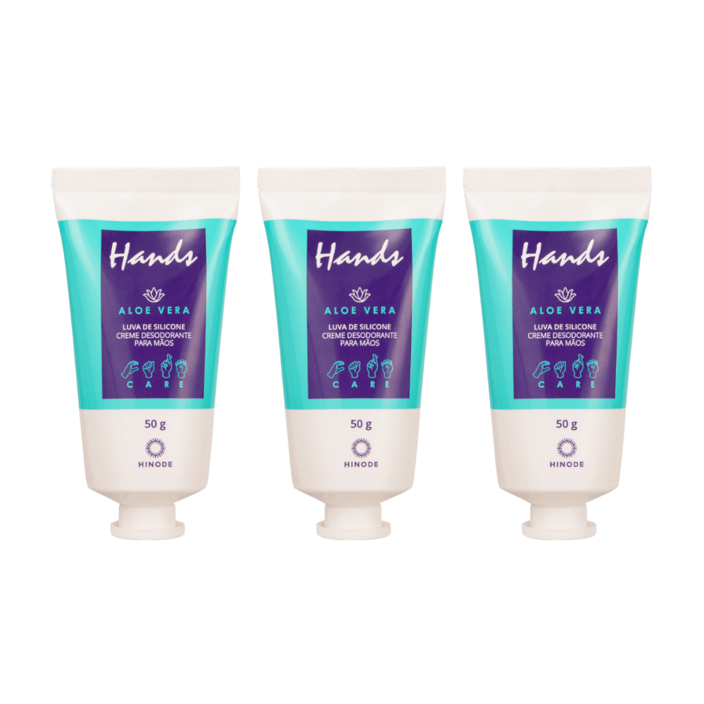 Imagem 2 de Kit 3 Miniaturas Luvas De Silicone Hands Aloe Vera