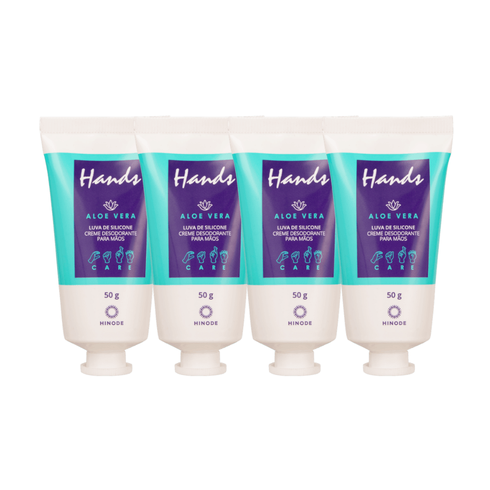 Imagem 2 de Kit 4 Miniaturas Luvas De Silicone Hands Aloe Vera